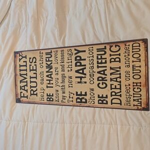 Inspirational Family Rules Wall Art